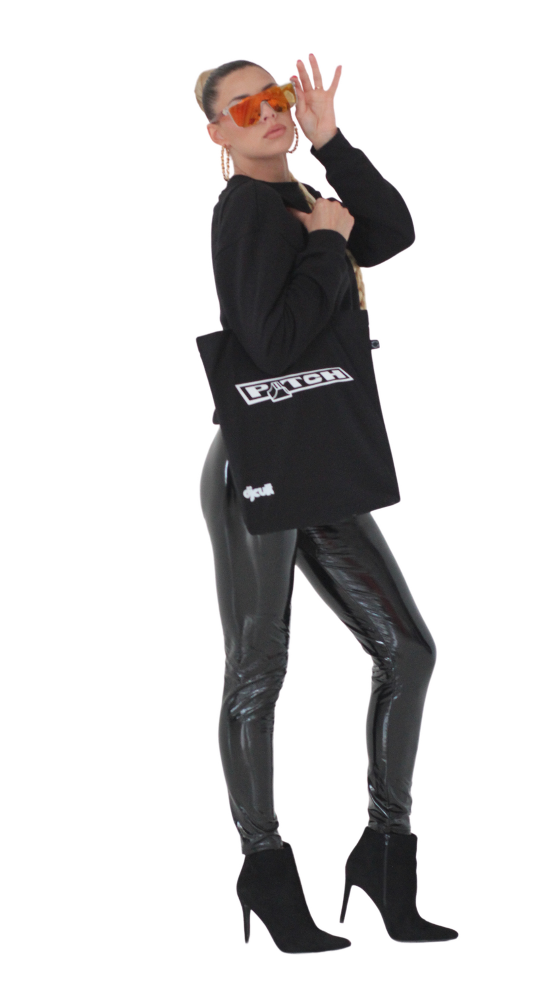 Pitch black bag cut out