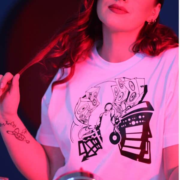 Dj culture tshirt music lover vinyl collector tees white organic streetwear